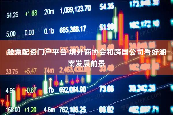 股票配资门户平台 境外商协会和跨国公司看好湖南发展前景